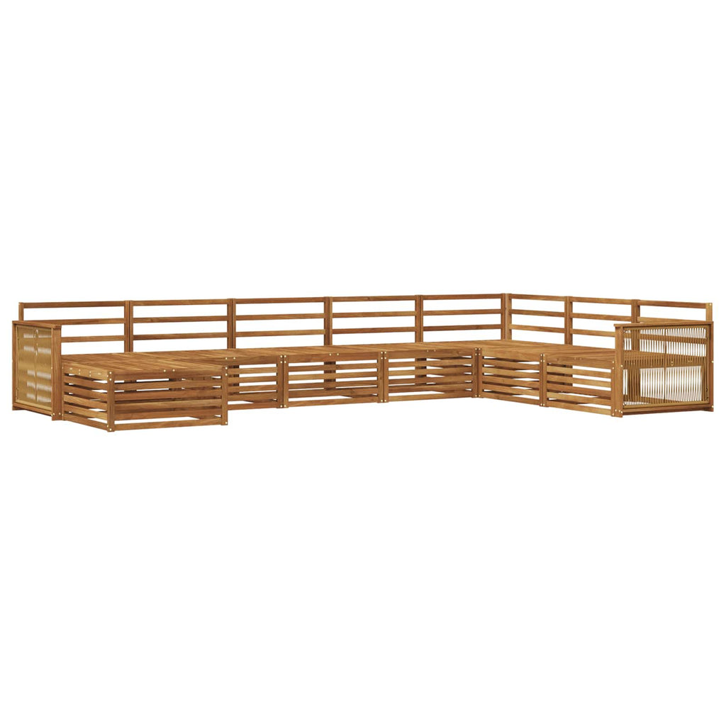vidaXL Zestaw sof na zewnątrz 8 pcs naturalny