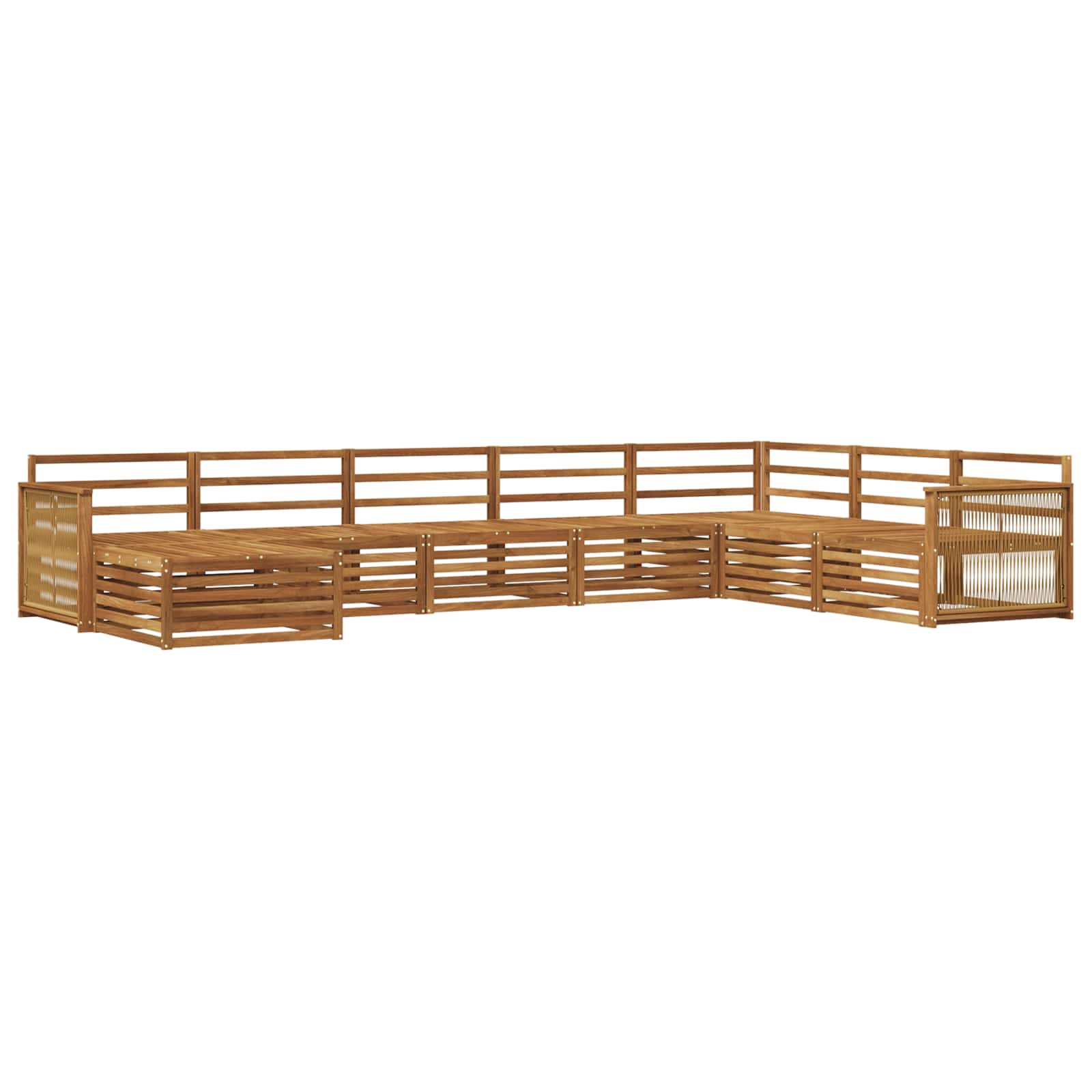 vidaXL Zestaw sof na zewnątrz 8 pcs naturalny
