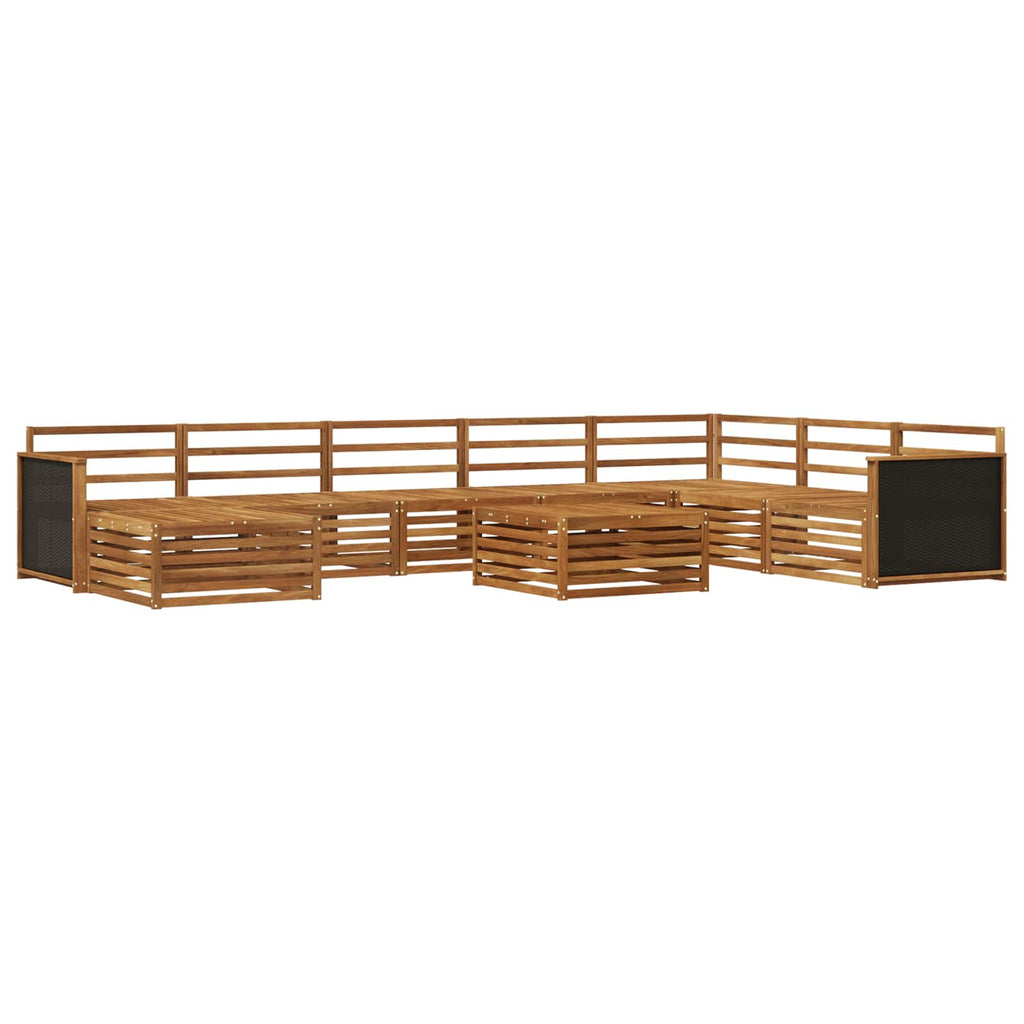 vidaXL Zestaw sof na zewnątrz 9 pcs naturalny Lite Drewno Akacji
