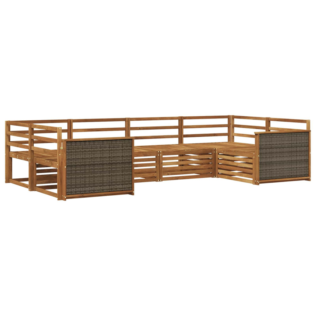 vidaXL Zestaw sof na zewnątrz 6 pcs naturalny