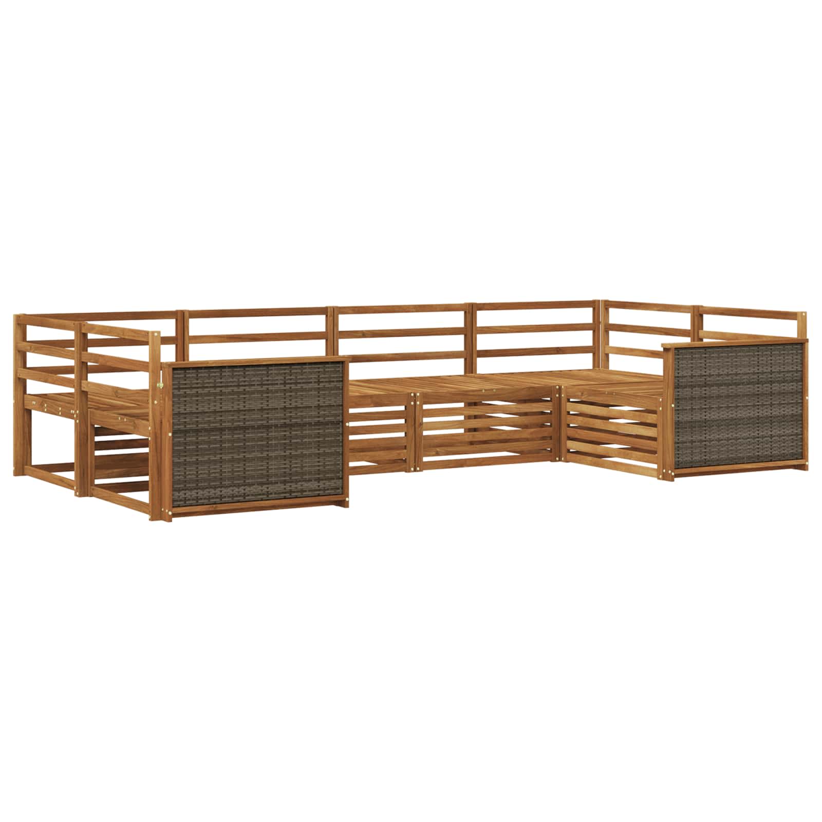 vidaXL Zestaw sof na zewnątrz 6 pcs naturalny