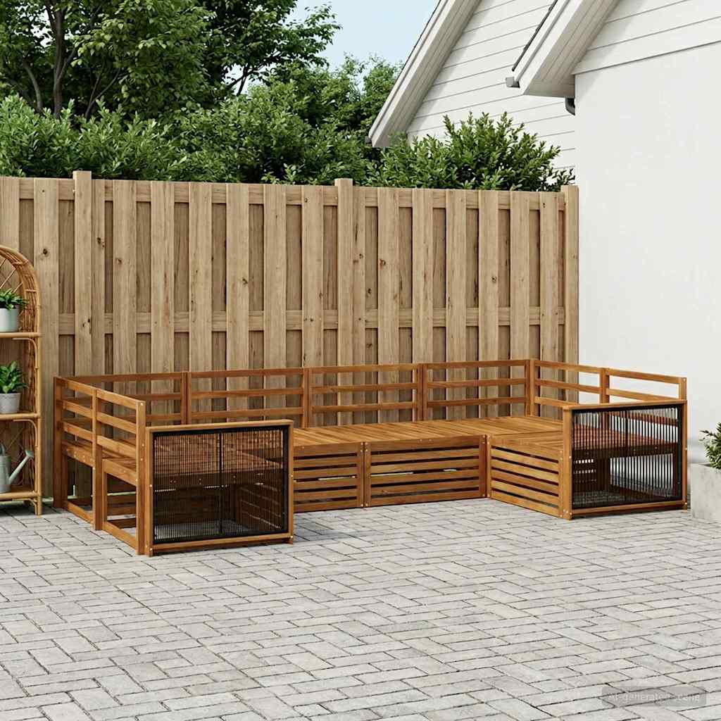 vidaXL Zestaw sof na zewnątrz 6 pcs naturalny