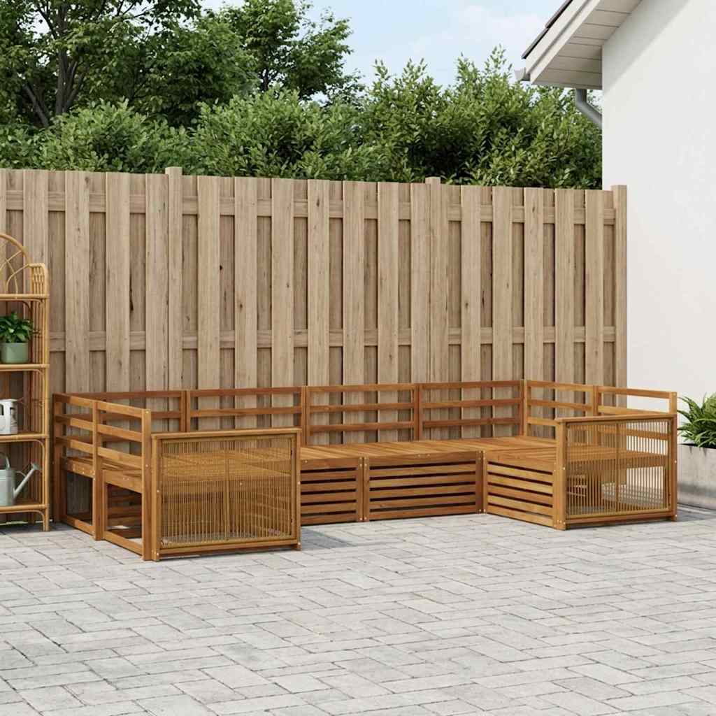 vidaXL Zestaw sof na zewnątrz 6 pcs naturalny