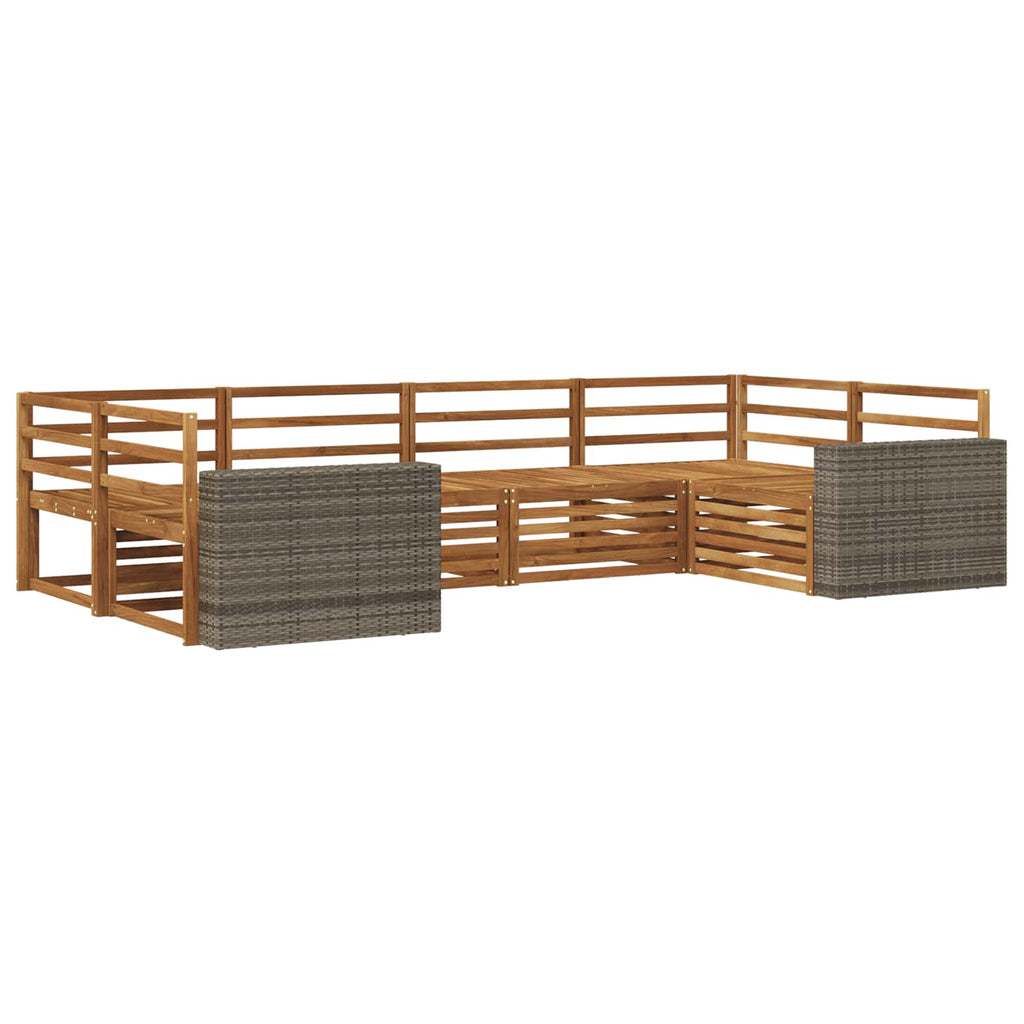 vidaXL Zestaw sof na zewnątrz 6 pcs naturalny