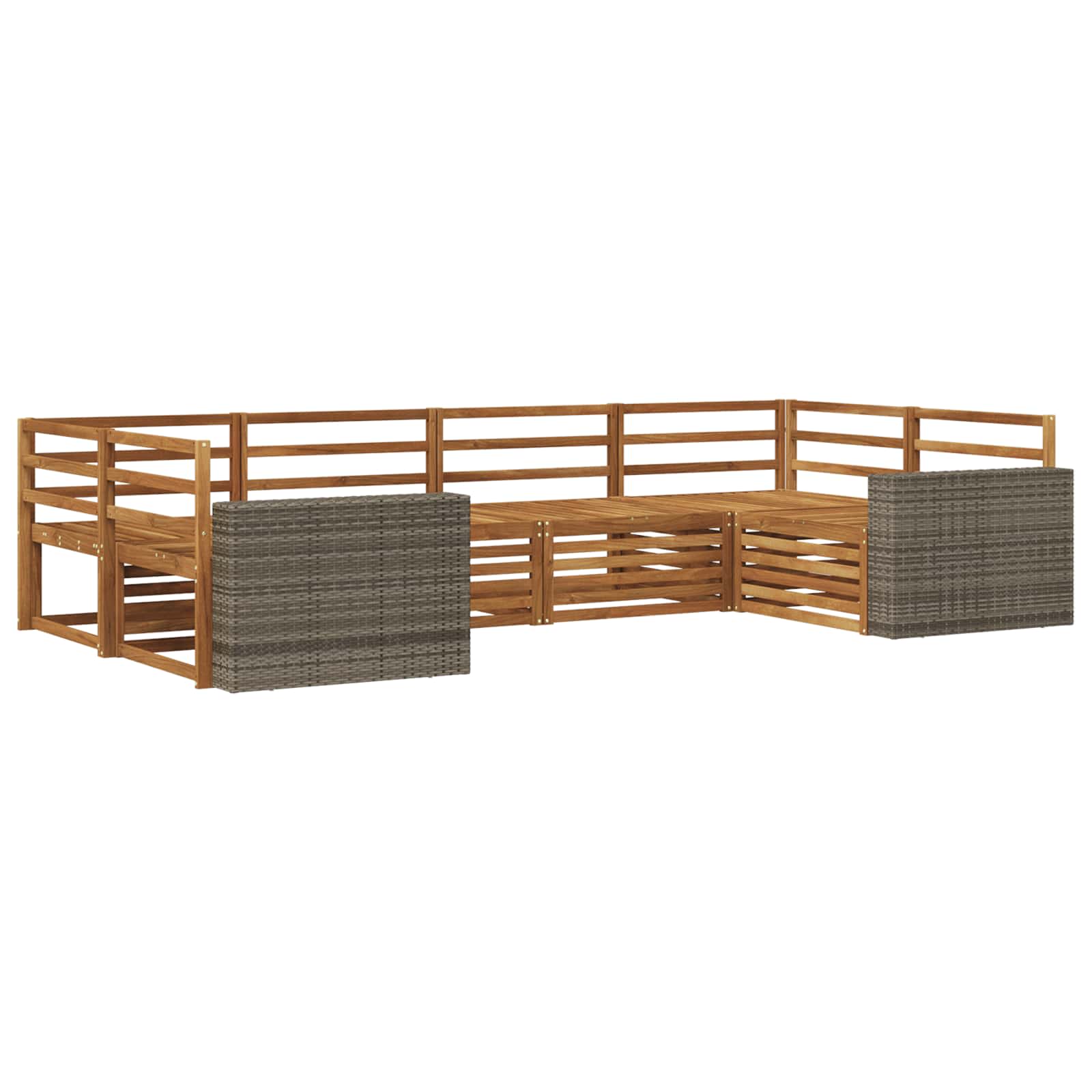 vidaXL Zestaw sof na zewnątrz 6 pcs naturalny