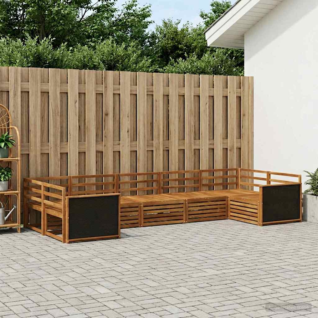 vidaXL Zestaw sof na zewnątrz 7 pcs naturalny