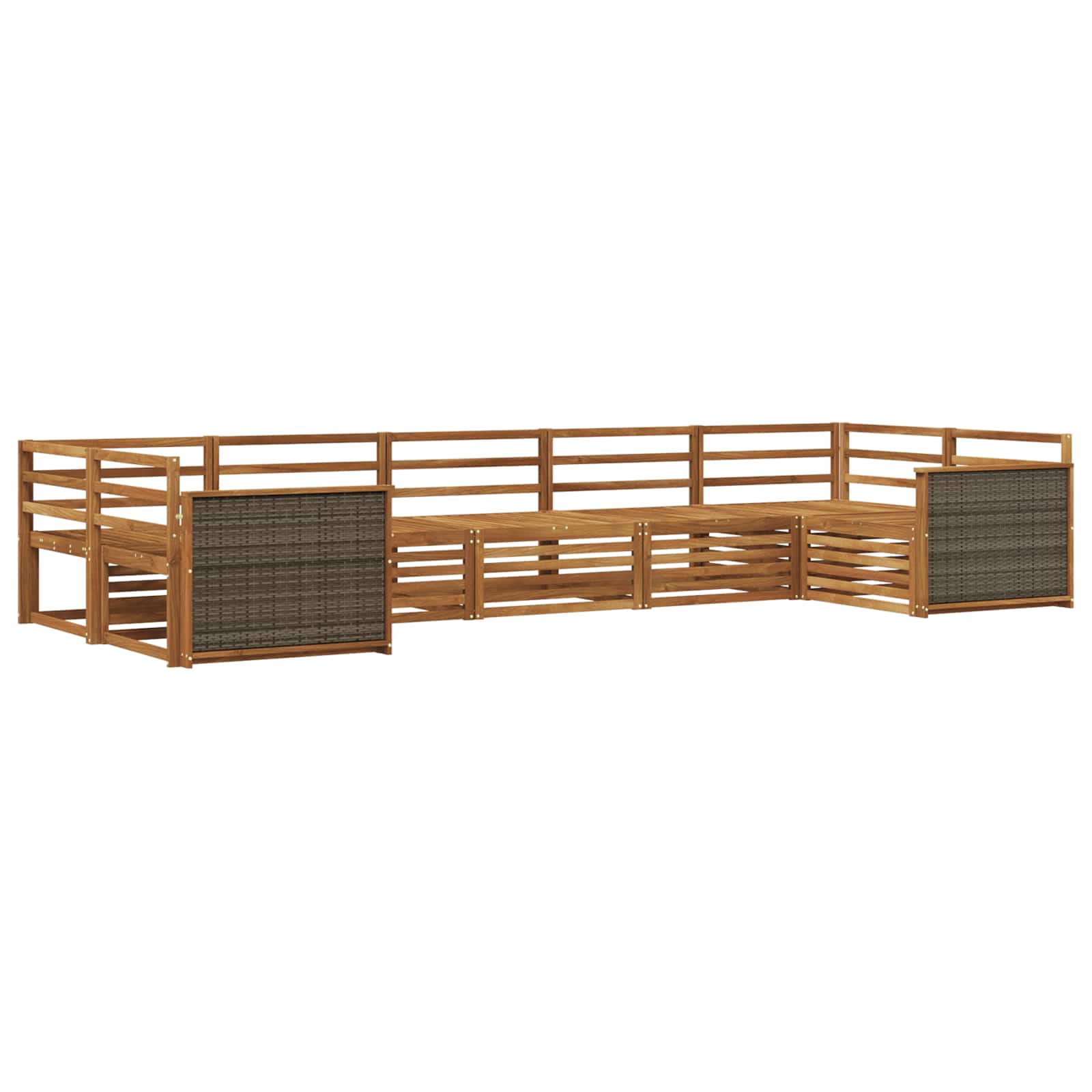 vidaXL Zestaw sof na zewnątrz 7 pcs naturalny
