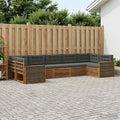vidaXL Zestaw sof na zewnątrz z poduszką 7 pcs Naturalny i Antracytowy