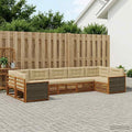vidaXL Zestaw sof na zewnątrz z poduszką 7 pcs Naturalny i Beżowy