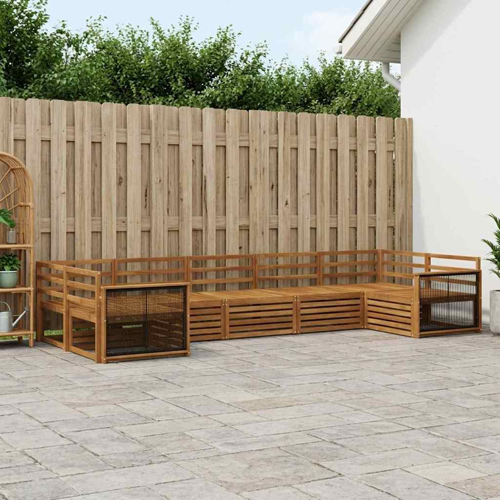 vidaXL Zestaw sof na zewnątrz 7 pcs naturalny