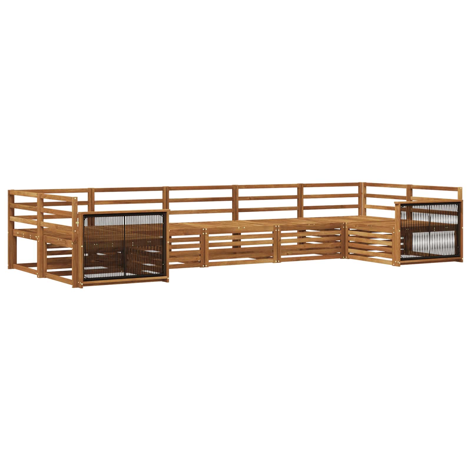 vidaXL Zestaw sof na zewnątrz 7 pcs naturalny