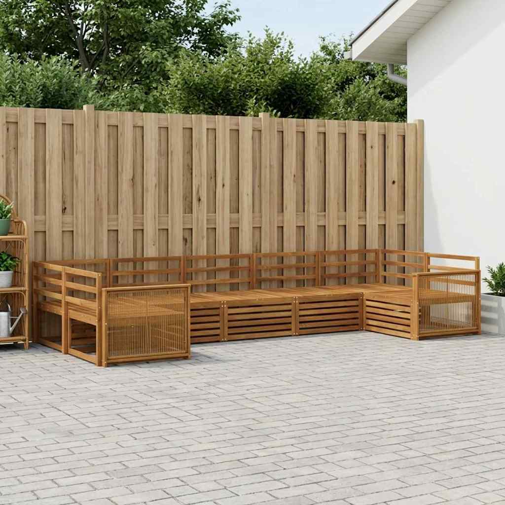 vidaXL Zestaw sof na zewnątrz 7 pcs naturalny