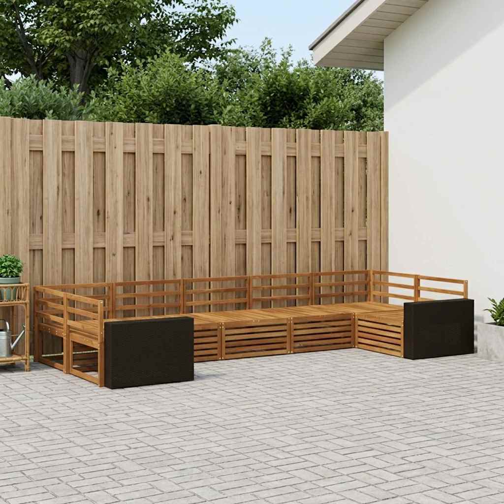 vidaXL Zestaw sof na zewnątrz 7 pcs naturalny
