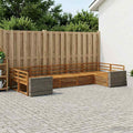 vidaXL Zestaw sof na zewnątrz 7 pcs naturalny