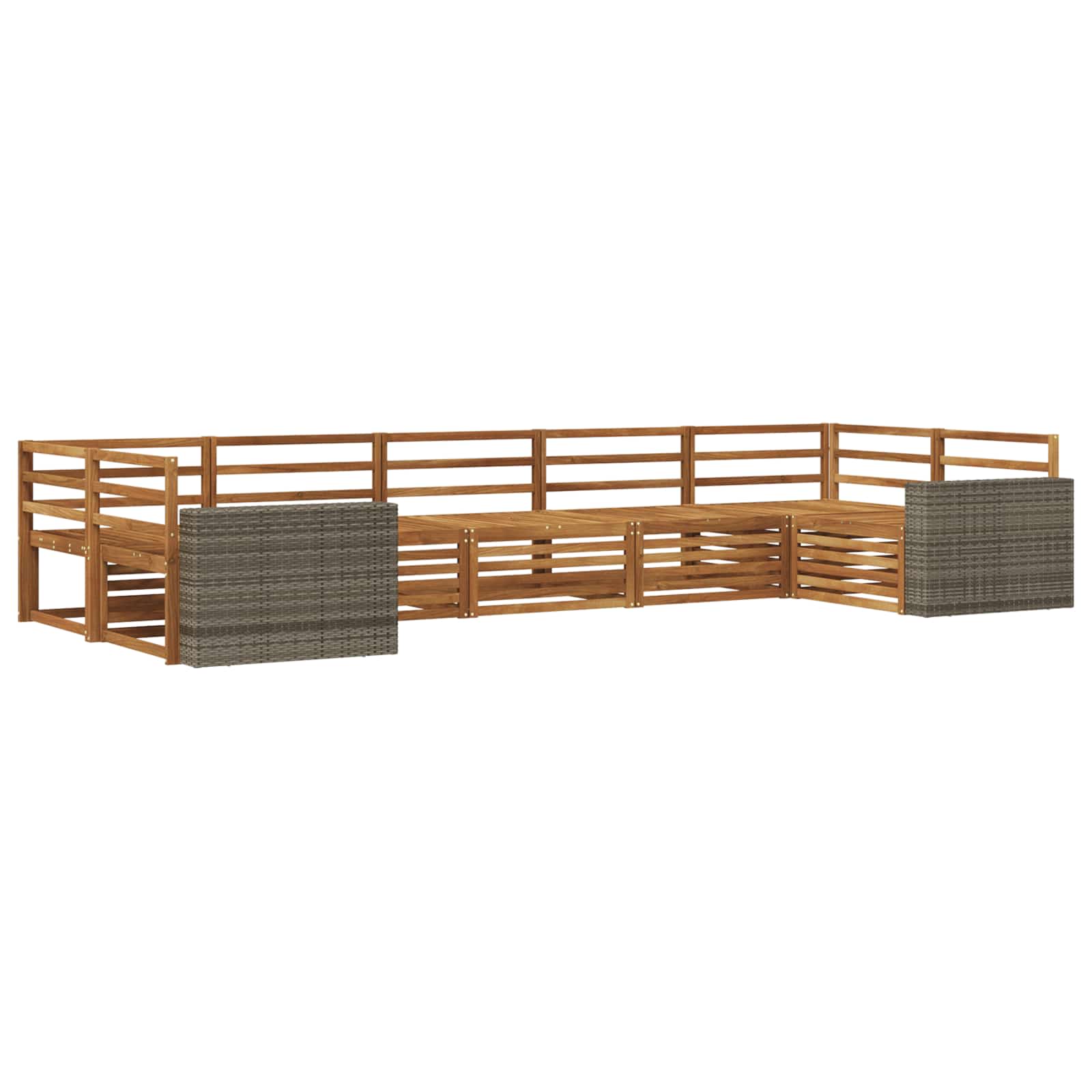 vidaXL Zestaw sof na zewnątrz 7 pcs naturalny