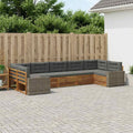 vidaXL Zestaw sof na zewnątrz z poduszką 7 pcs Naturalny i Antracytowy