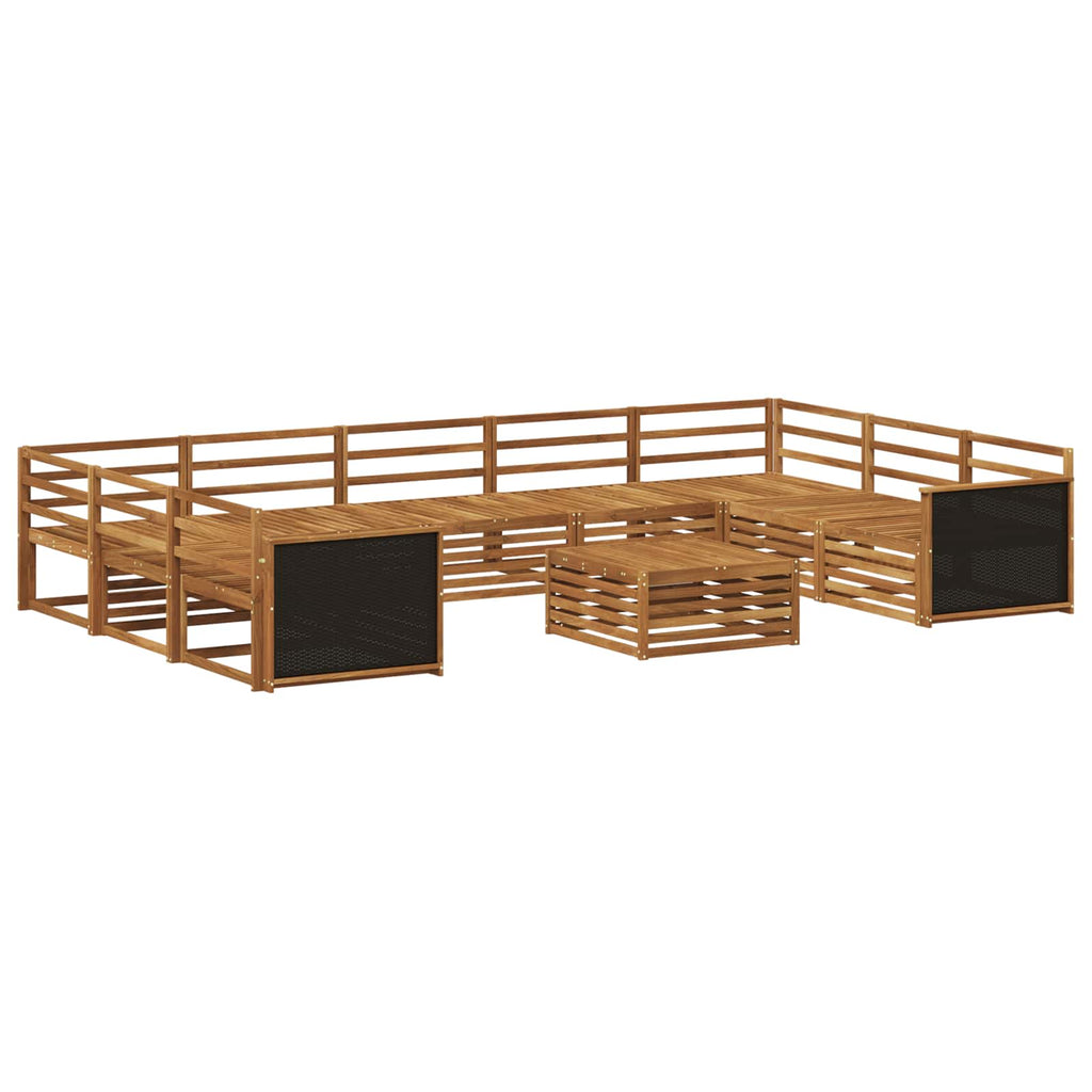 vidaXL Zestaw sof na zewnątrz 10 pcs naturalny Lite Drewno Akacji