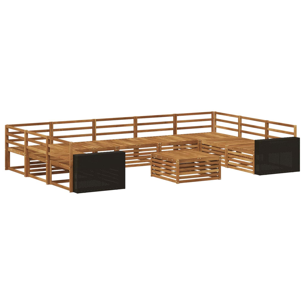 vidaXL Zestaw sof na zewnątrz 10 pcs naturalny Lite Drewno Akacji