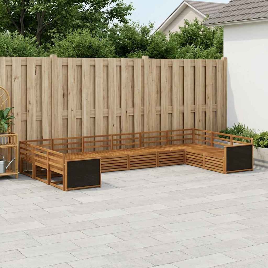 vidaXL Zestawy sof 10 pcs Lite Drewno Akacji