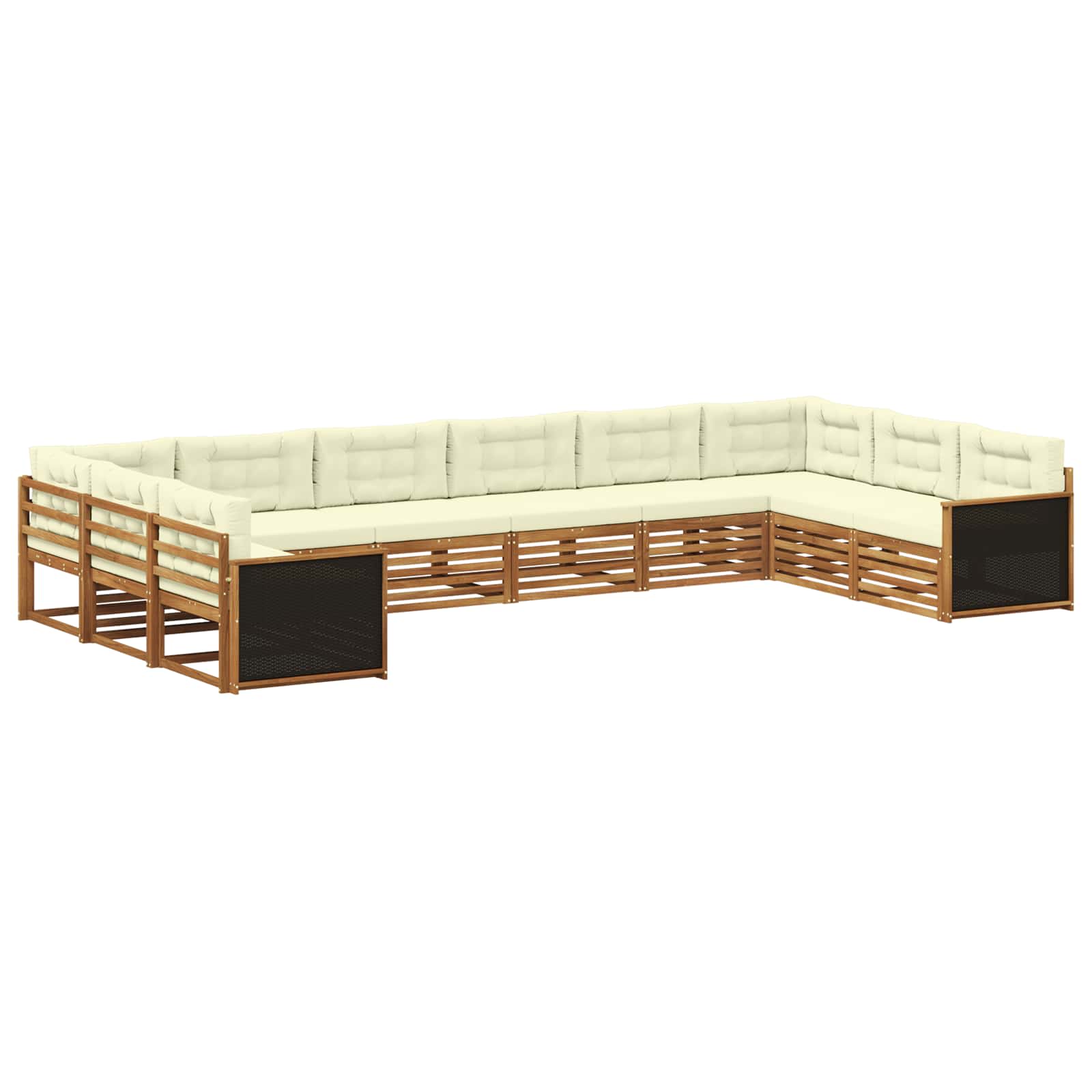 vidaXL Zestawy sof z poduszką 10 pcs Lite Drewno Akacji