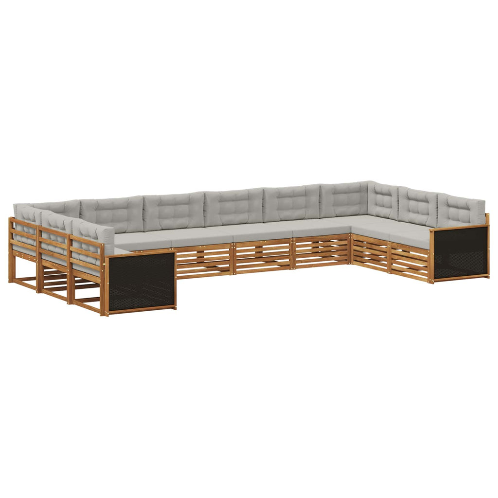 vidaXL Zestawy sof z poduszką 10 pcs Lite Drewno Akacji