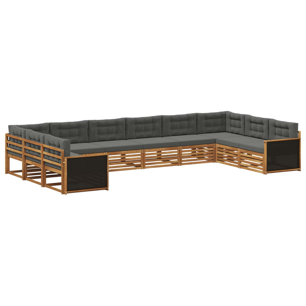 vidaXL Zestawy sof z poduszką 10 pcs Lite Drewno Akacji