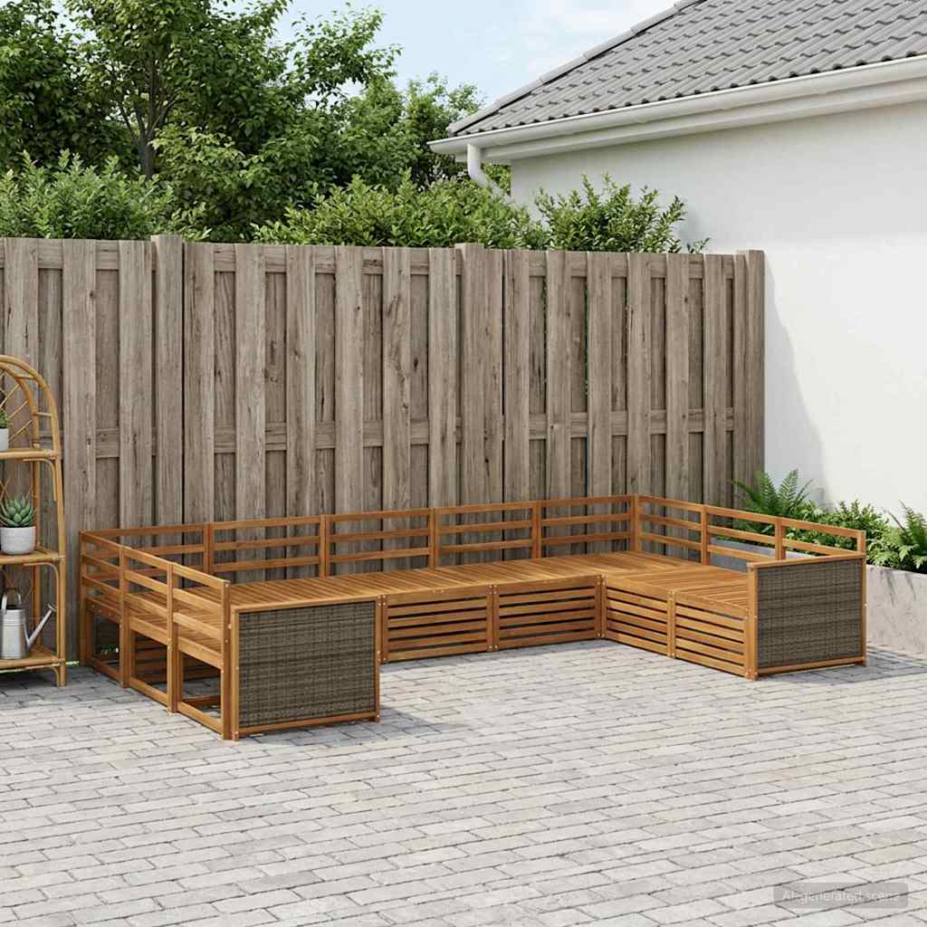 vidaXL Zestawy sof 10 pcs Lite Drewno Akacji