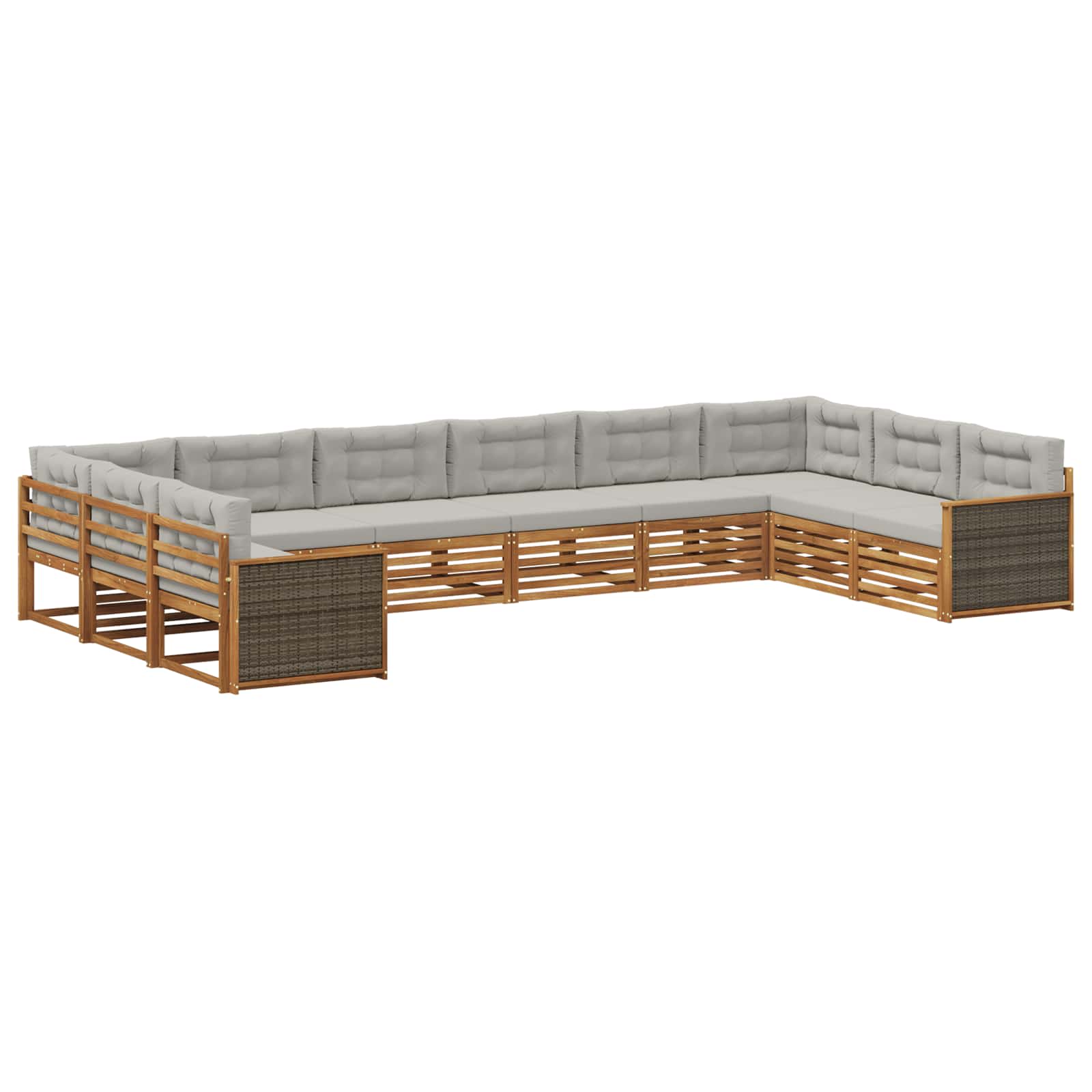 vidaXL Zestawy sof z poduszką 10 pcs Lite Drewno Akacji