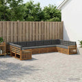 vidaXL Zestawy sof z poduszką 10 pcs Lite Drewno Akacji