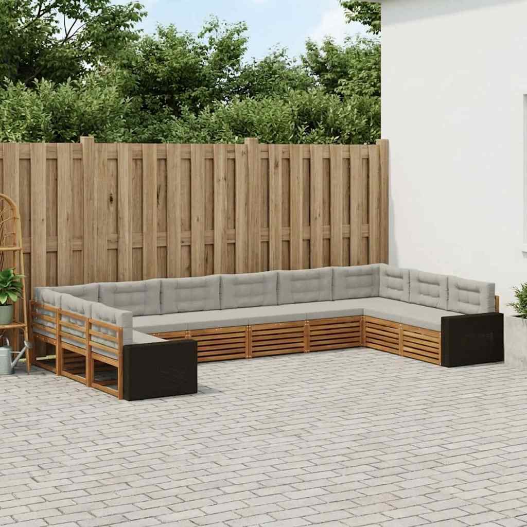 vidaXL Zestawy sof z poduszką 10 pcs Lite Drewno Akacji