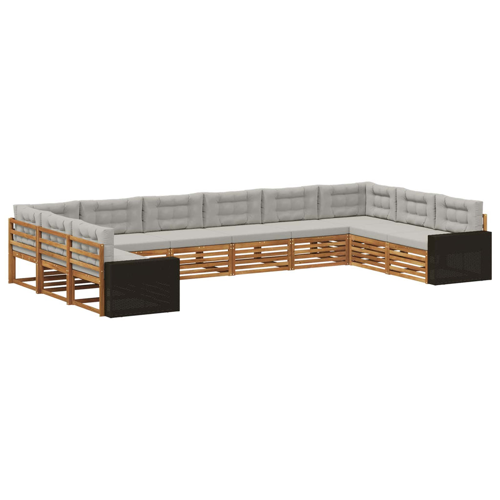 vidaXL Zestawy sof z poduszką 10 pcs Lite Drewno Akacji