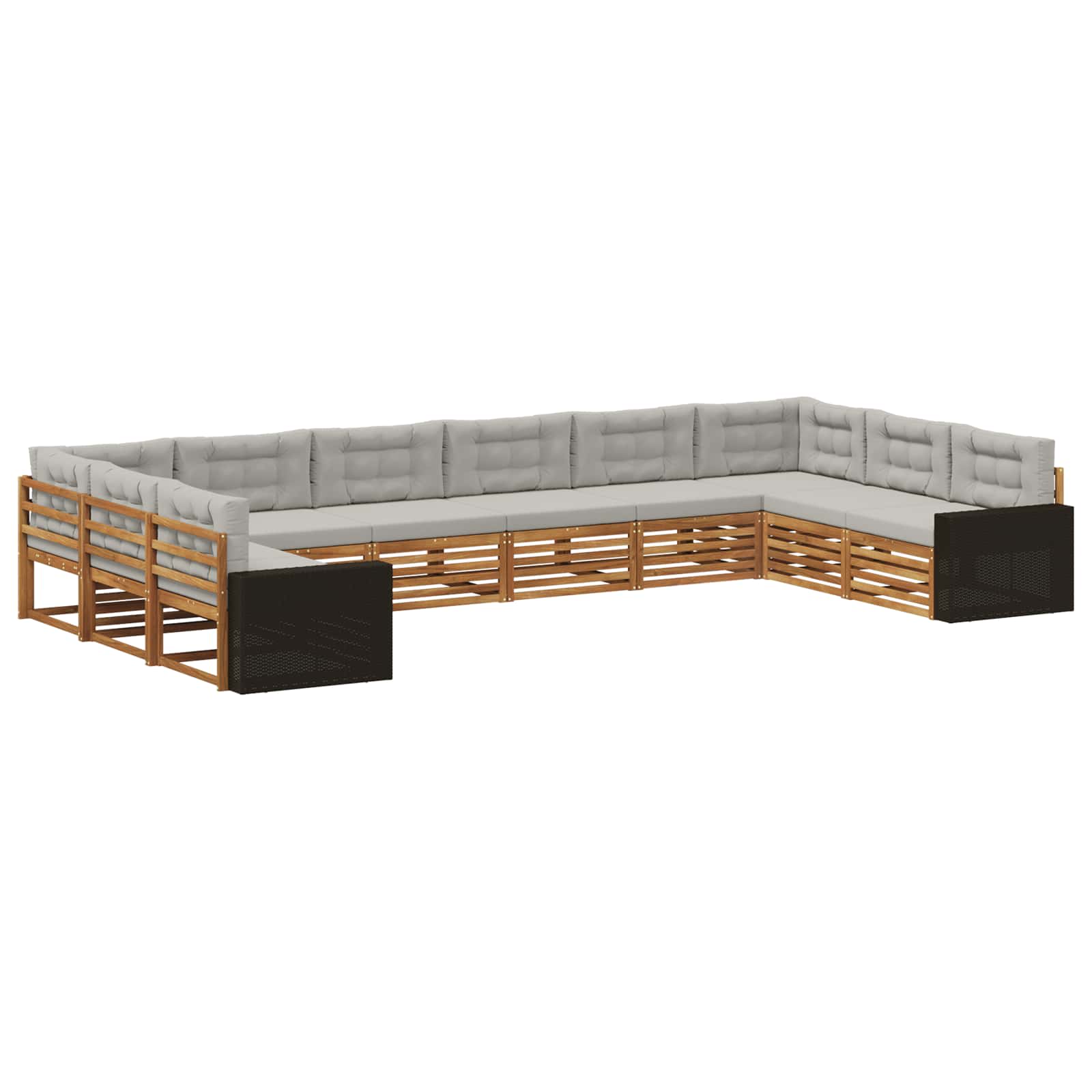 vidaXL Zestawy sof z poduszką 10 pcs Lite Drewno Akacji