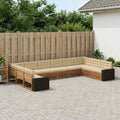 vidaXL Zestawy sof z poduszką 10 pcs Lite Drewno Akacji