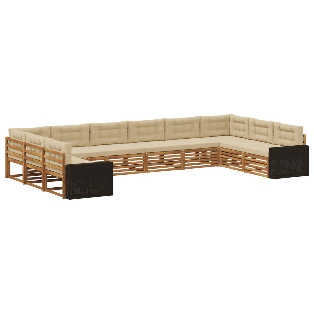 vidaXL Zestawy sof z poduszką 10 pcs Lite Drewno Akacji