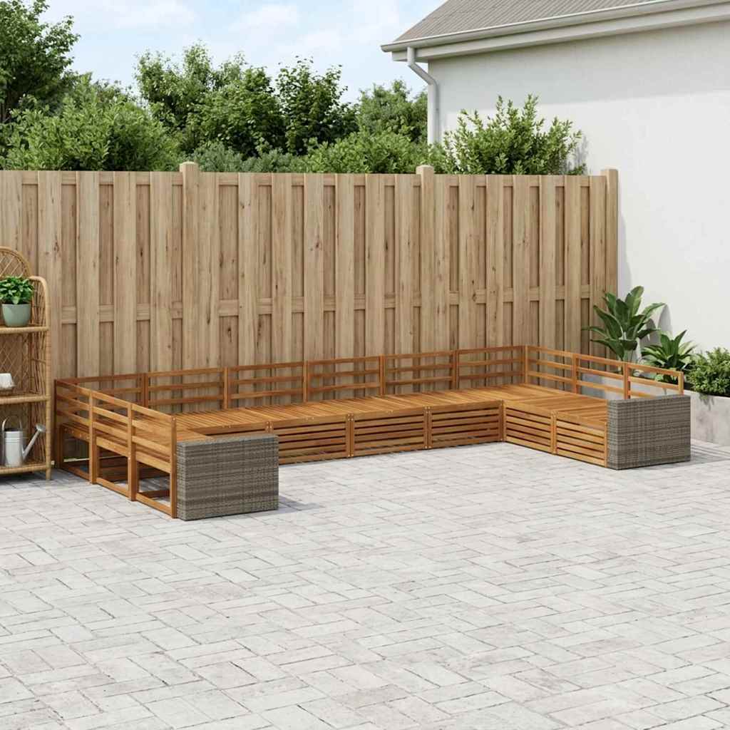 vidaXL Zestawy sof 10 pcs Lite Drewno Akacji