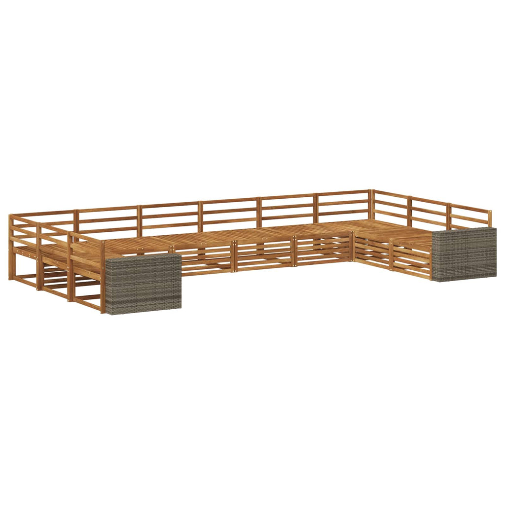 vidaXL Zestawy sof 10 pcs Lite Drewno Akacji