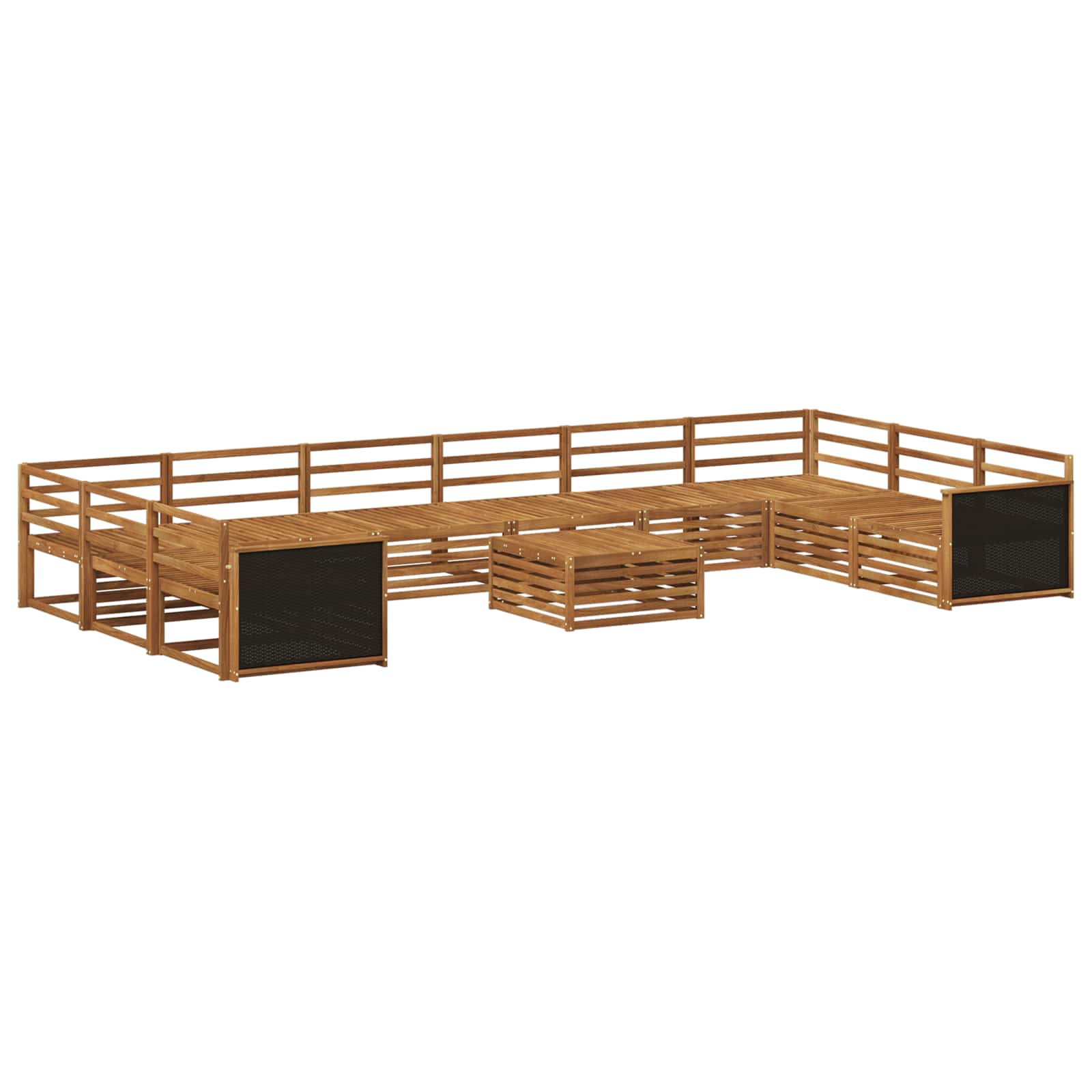 vidaXL Zestawy sof 11 pcs Lite Drewno Akacji