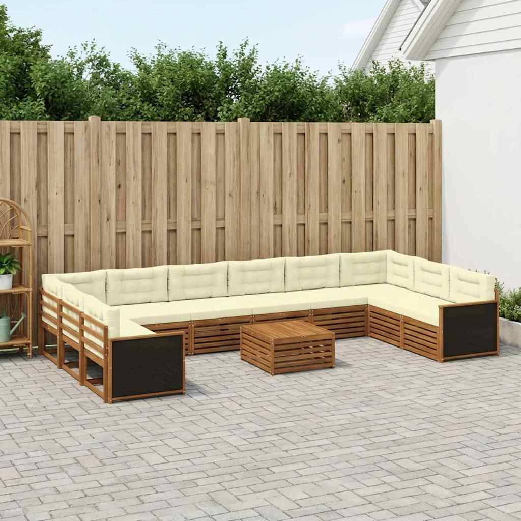vidaXL Zestawy sof z poduszką 11 pcs Lite Drewno Akacji