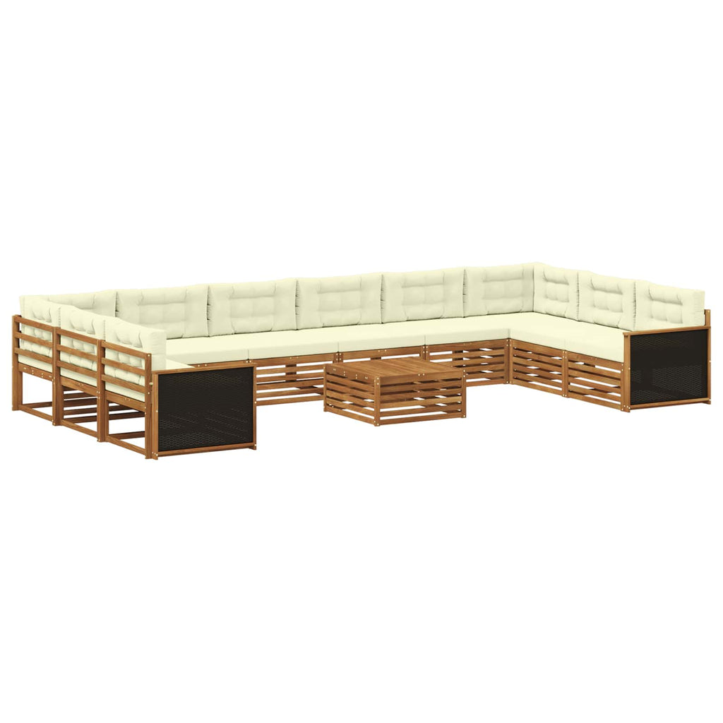 vidaXL Zestawy sof z poduszką 11 pcs Lite Drewno Akacji