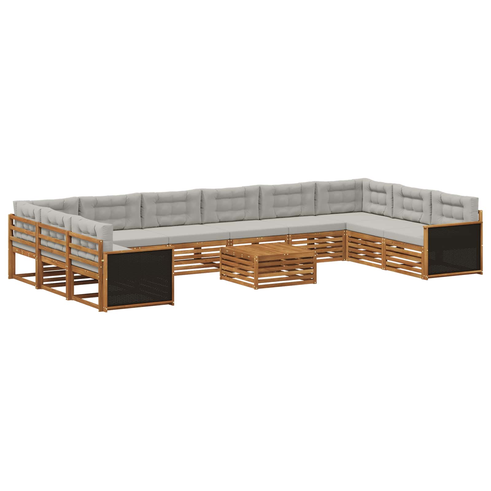 vidaXL Zestawy sof z poduszką 11 pcs Lite Drewno Akacji