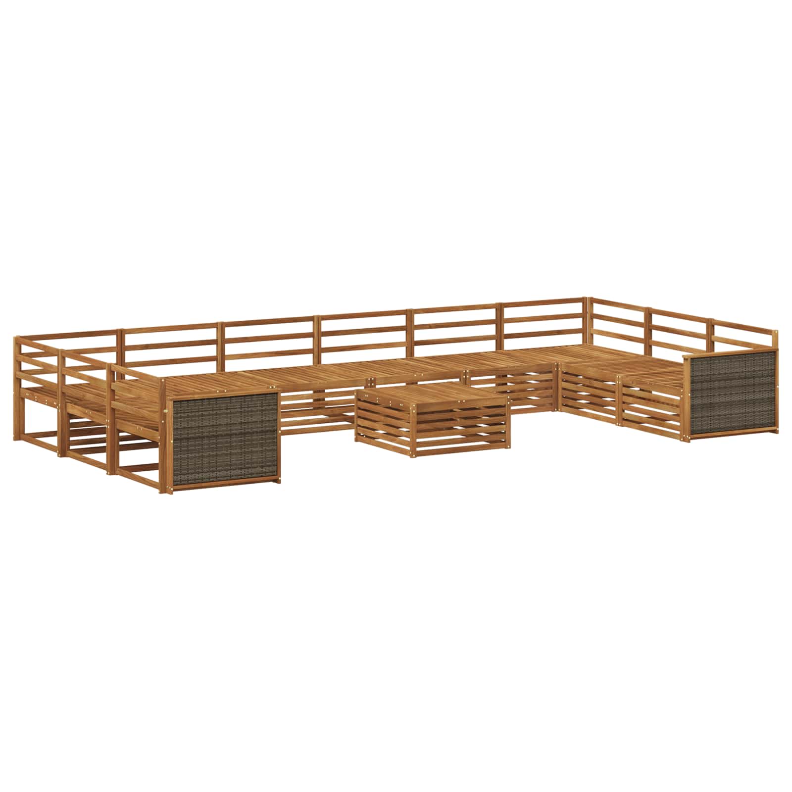 vidaXL Zestawy sof 11 pcs Lite Drewno Akacji