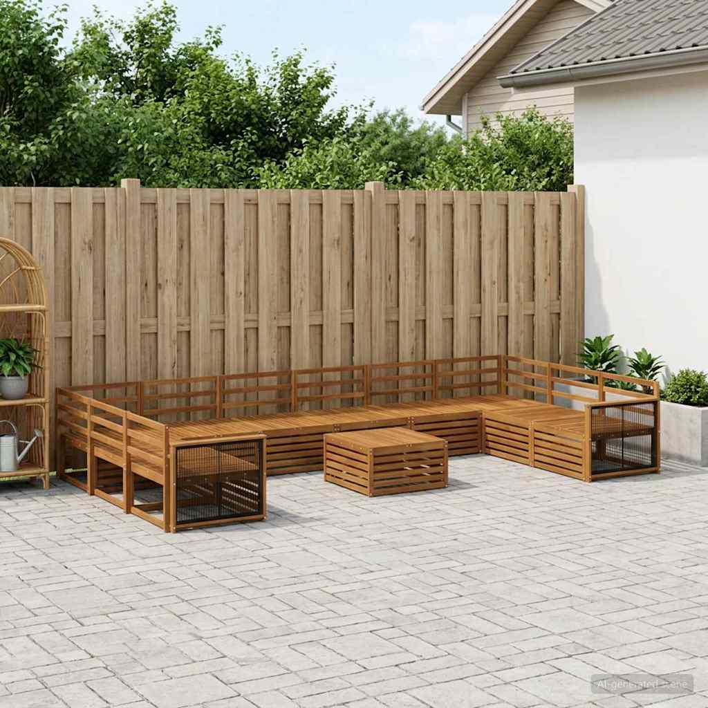 vidaXL Zestawy sof 11 pcs Lite Drewno Akacji