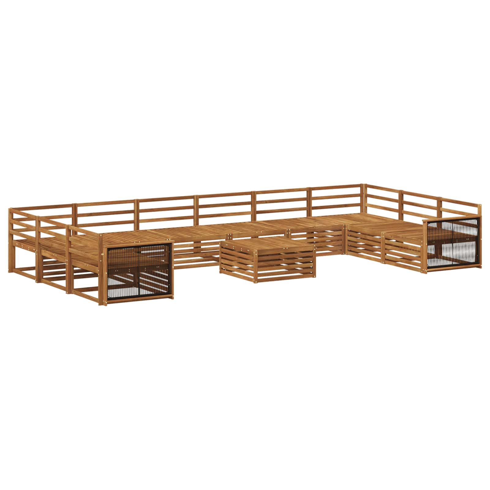 vidaXL Zestawy sof 11 pcs Lite Drewno Akacji