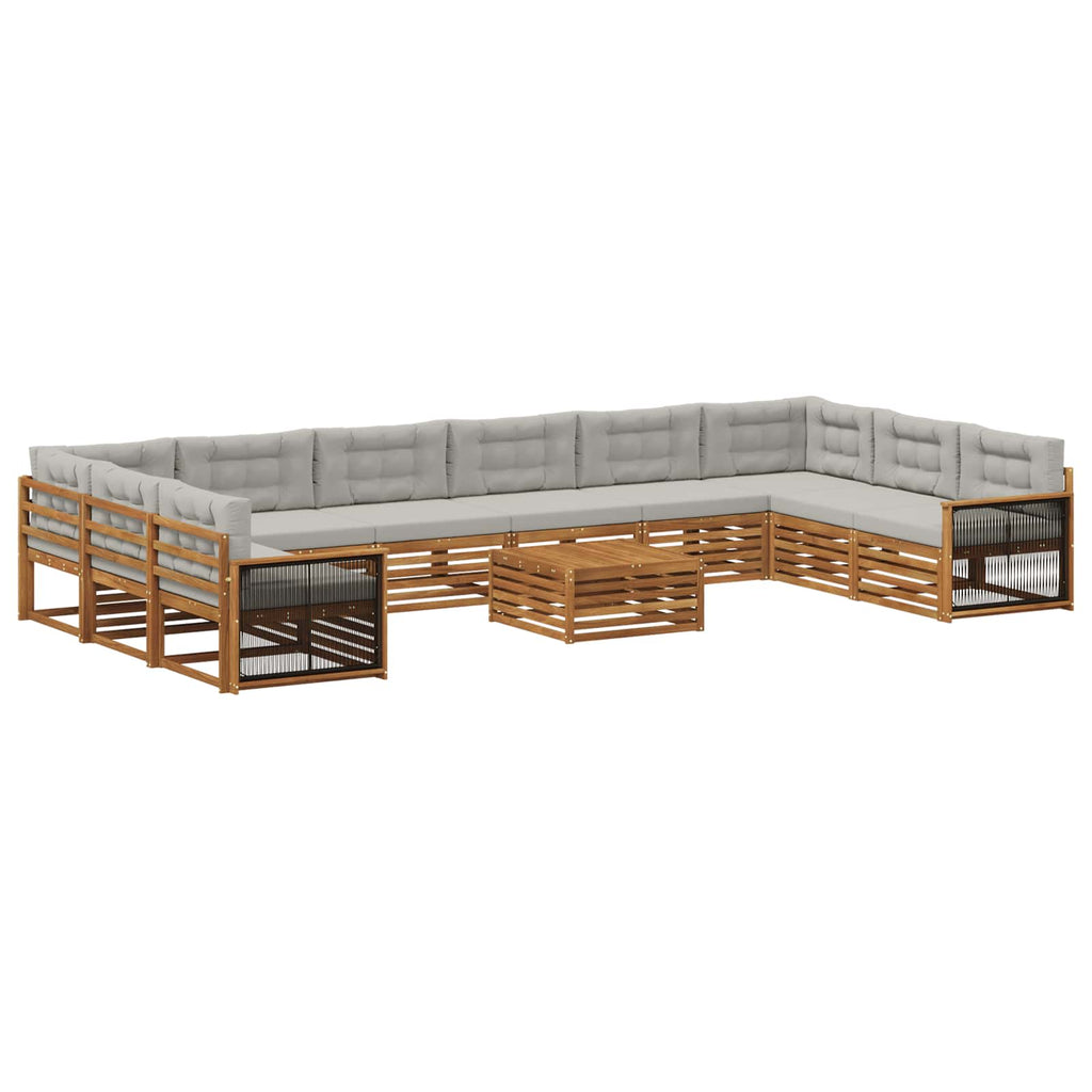 vidaXL Zestawy sof z poduszką 11 pcs Lite Drewno Akacji