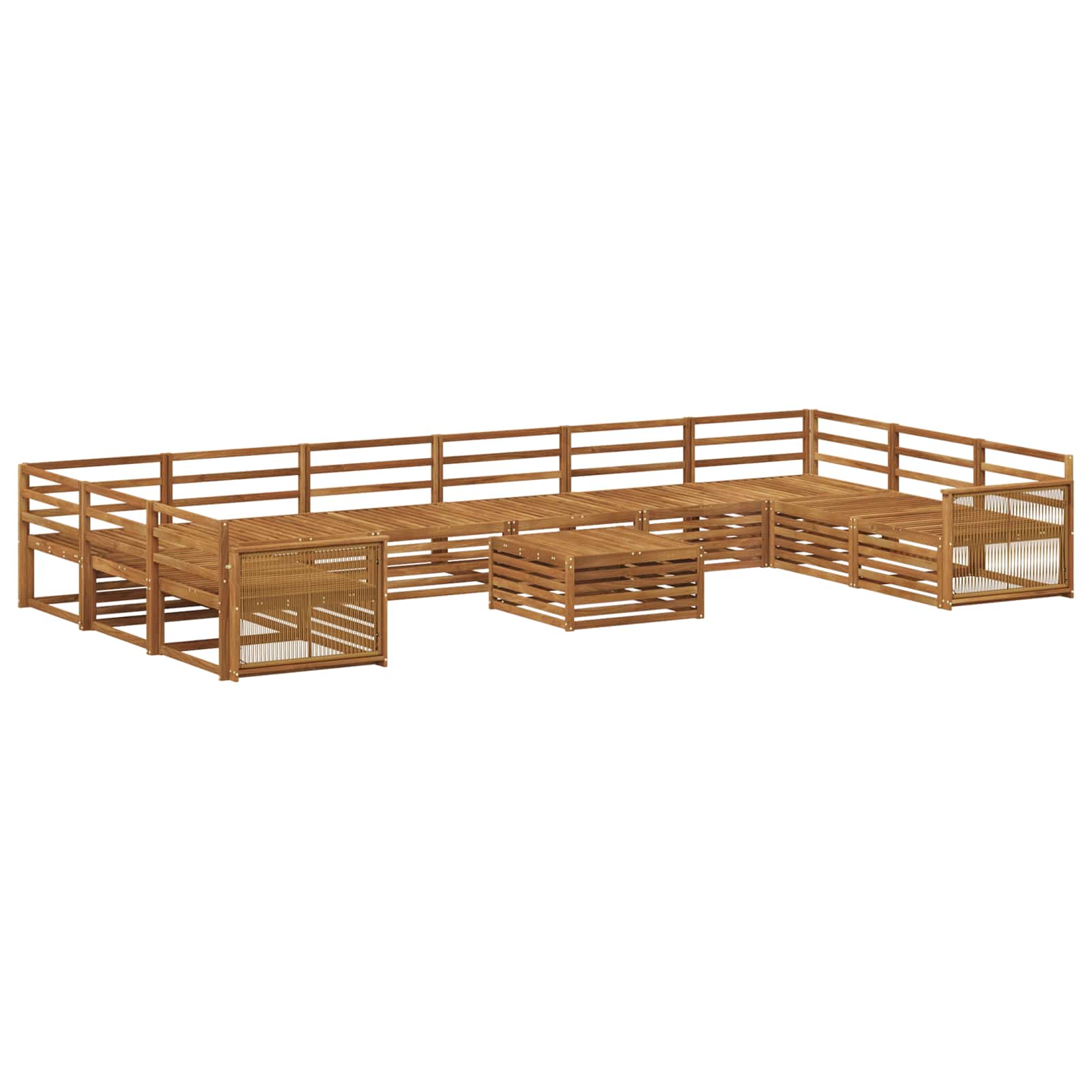 vidaXL Zestawy sof 11 pcs Lite Drewno Akacji