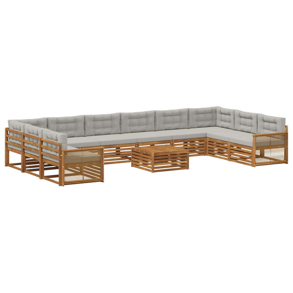 vidaXL Zestawy sof z poduszką 11 pcs Lite Drewno Akacji