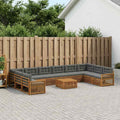 vidaXL Zestawy sof z poduszką 11 pcs Lite Drewno Akacji