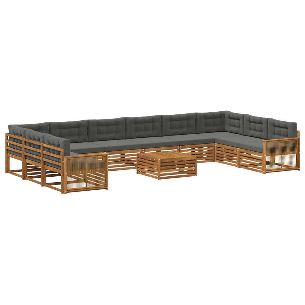vidaXL Zestawy sof z poduszką 11 pcs Lite Drewno Akacji