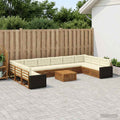 vidaXL Zestawy sof z poduszką 11 pcs Lite Drewno Akacji