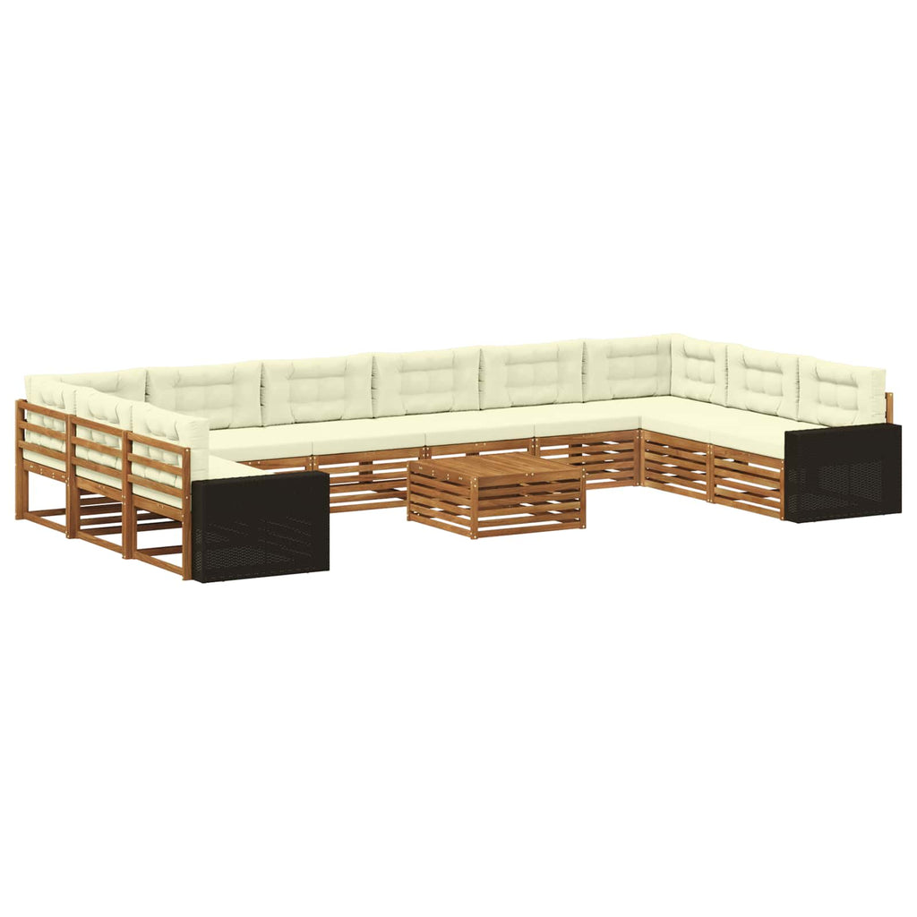 vidaXL Zestawy sof z poduszką 11 pcs Lite Drewno Akacji